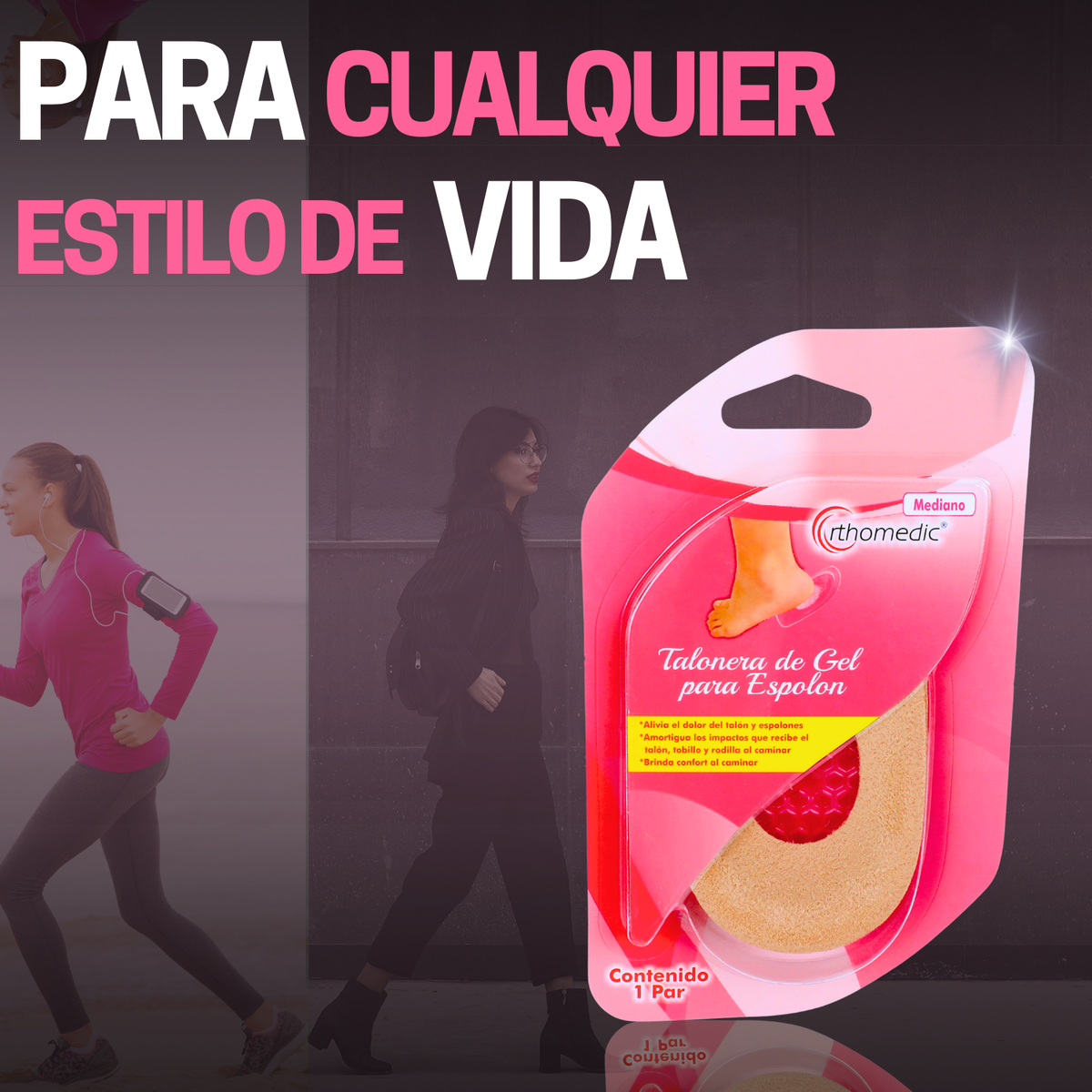 Talonera De Gel con Tela para Espolón, Talla Mediana
