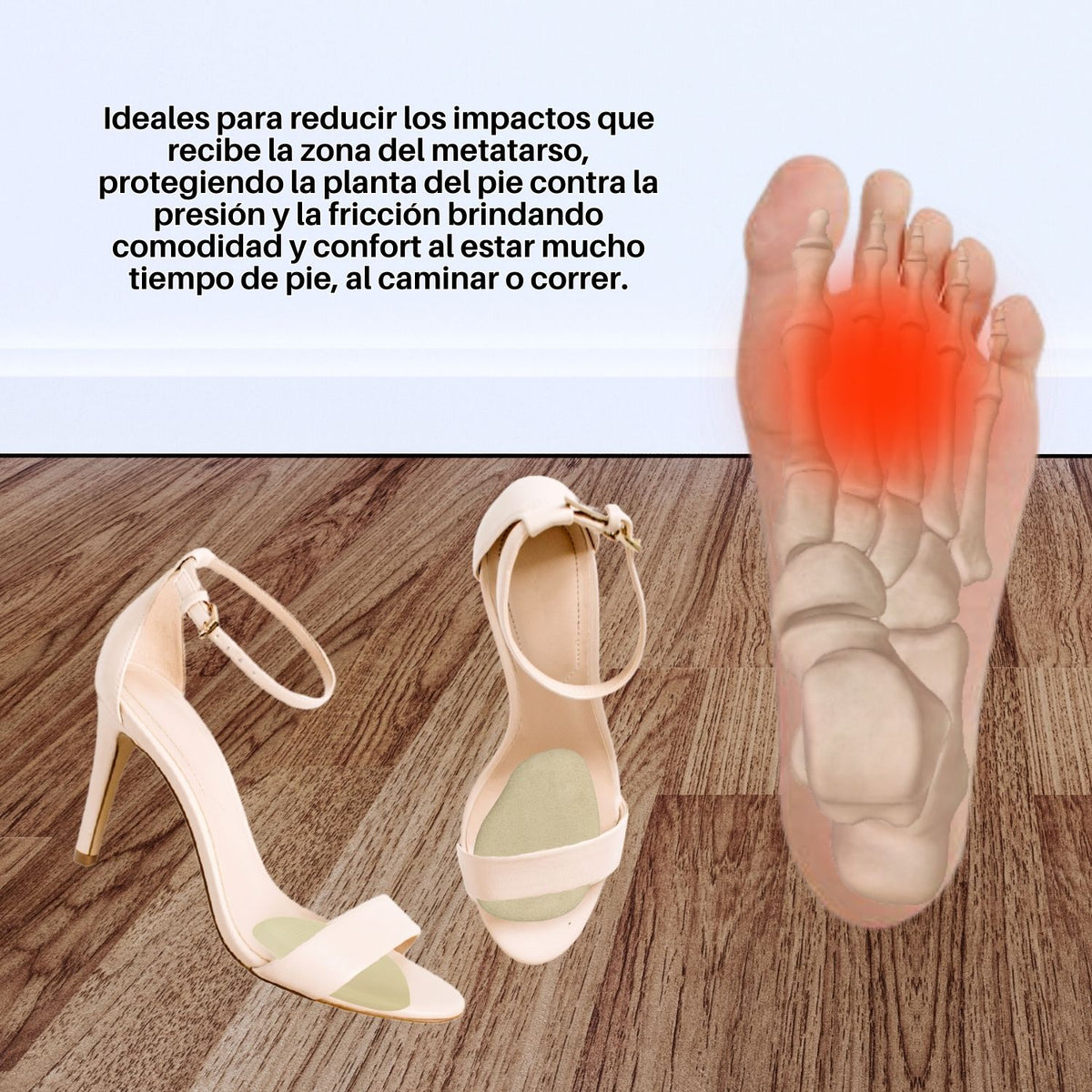 Almohadilla Metatarsal de Gel con Tela