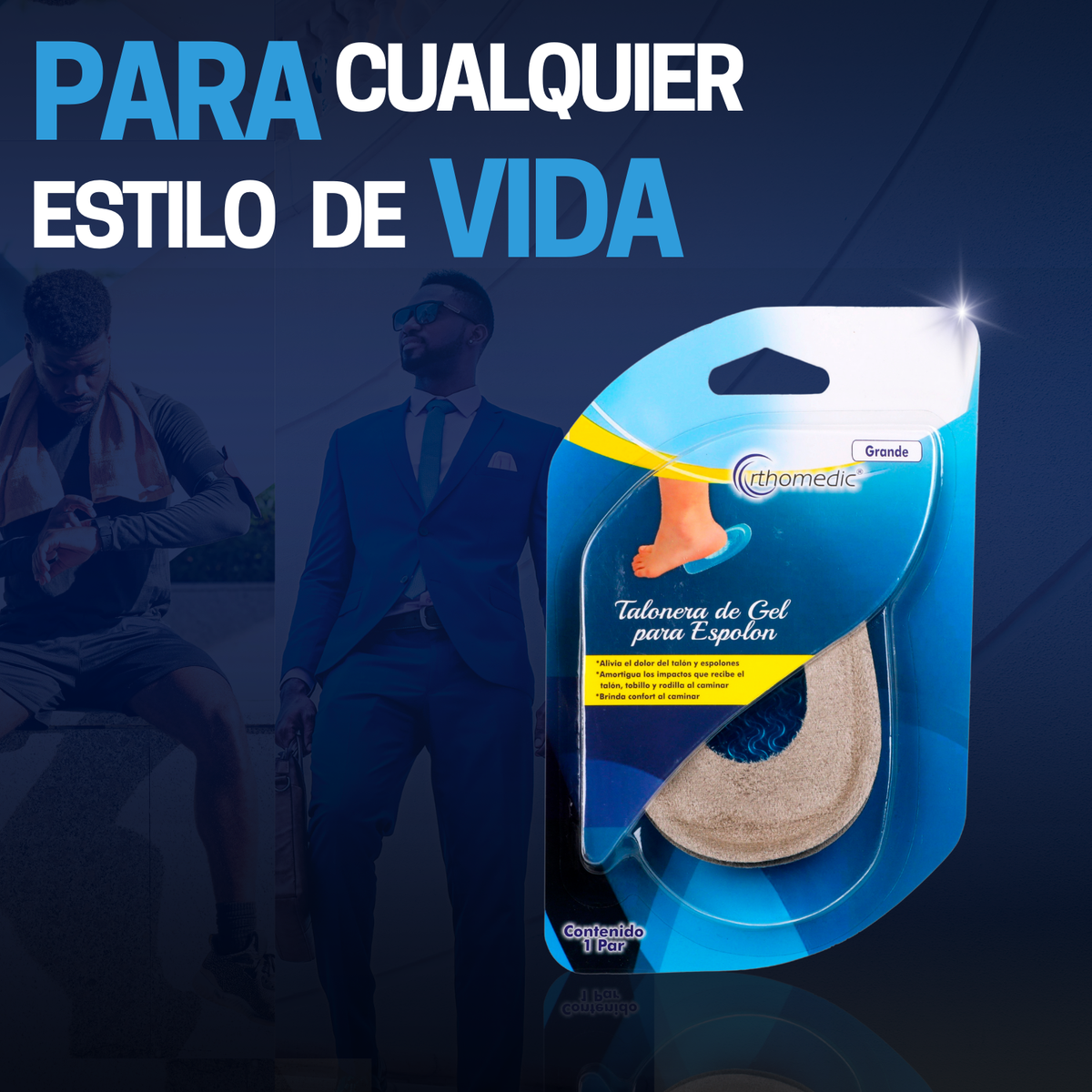 Kit Talonera de Gel con Tela Para Espolón (2 Pares)