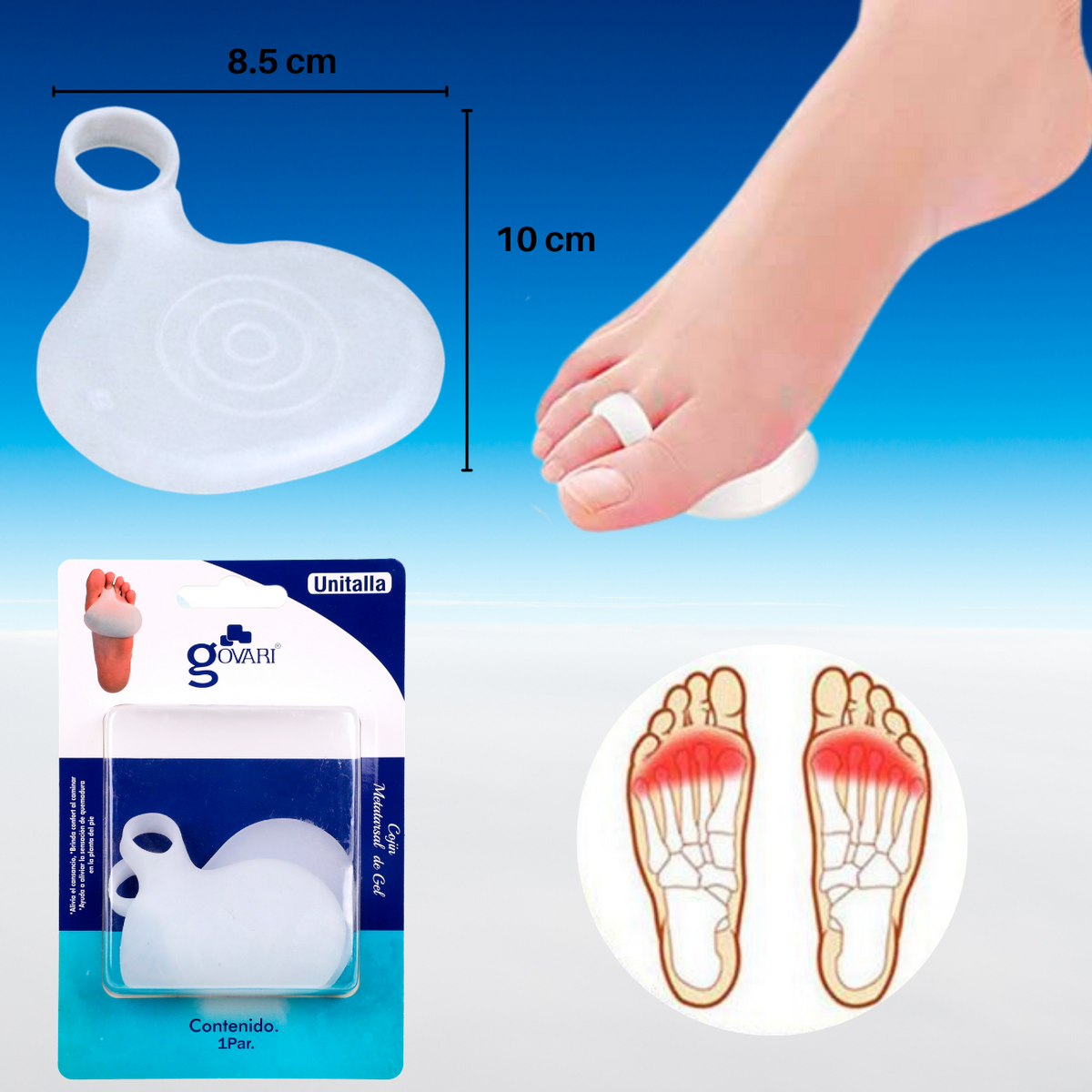 Almohadilla Metatarsal Con Aro De Gel