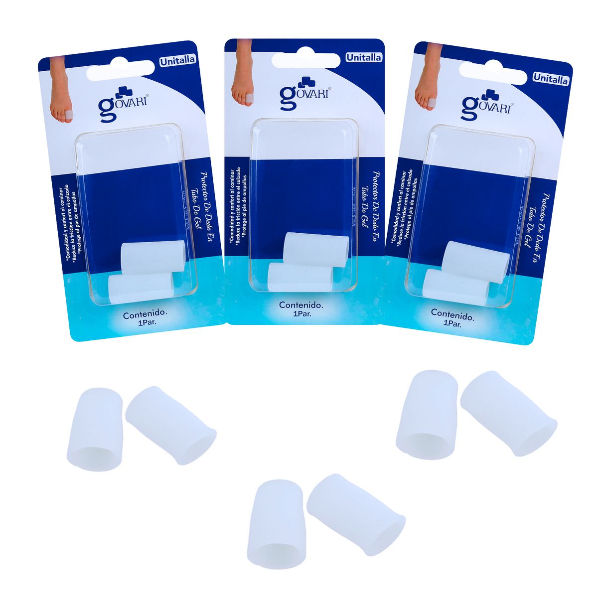 Kit Protector de Dedo en Tubo de Gel (3 Pares)