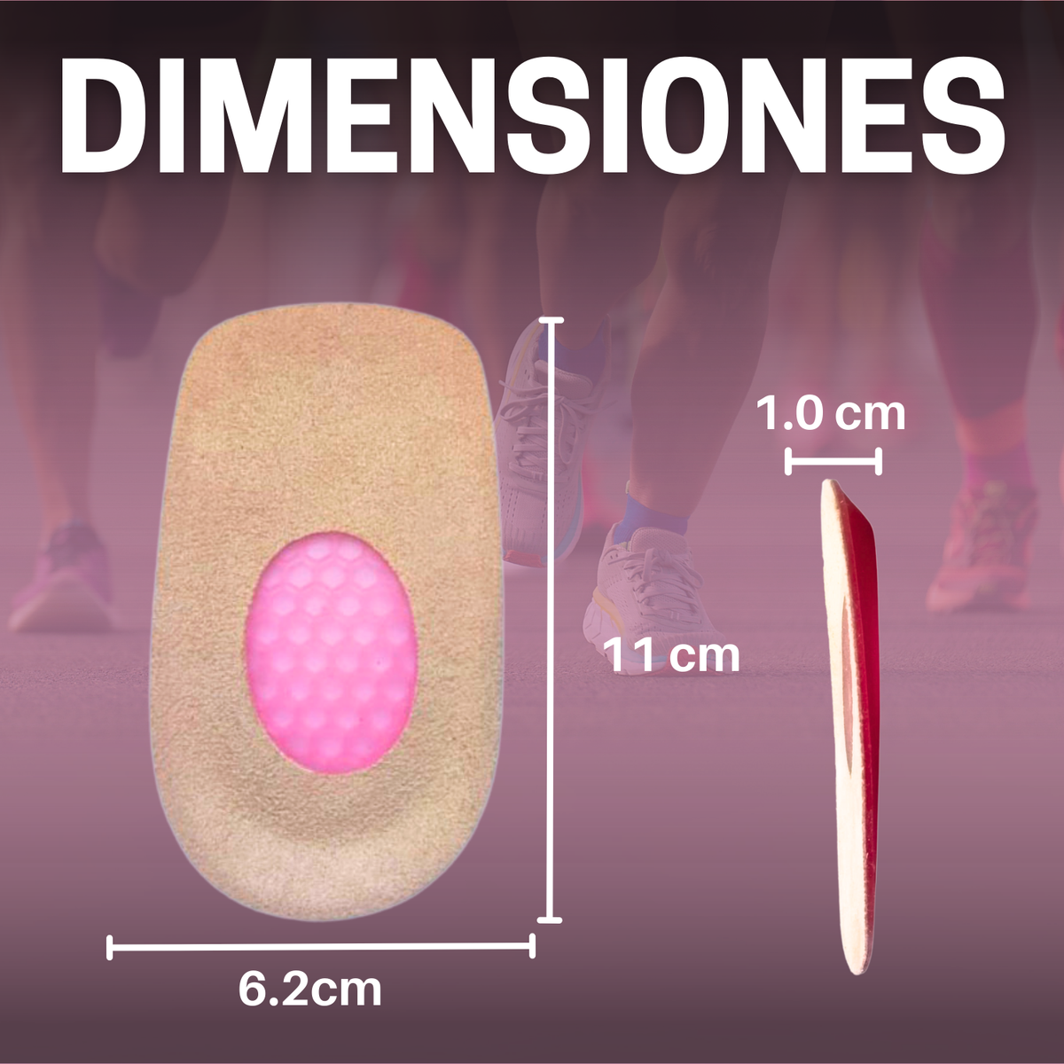 Kit Talonera De Gel Con Tela Para Espolón Talla Mediana (2 Pares)