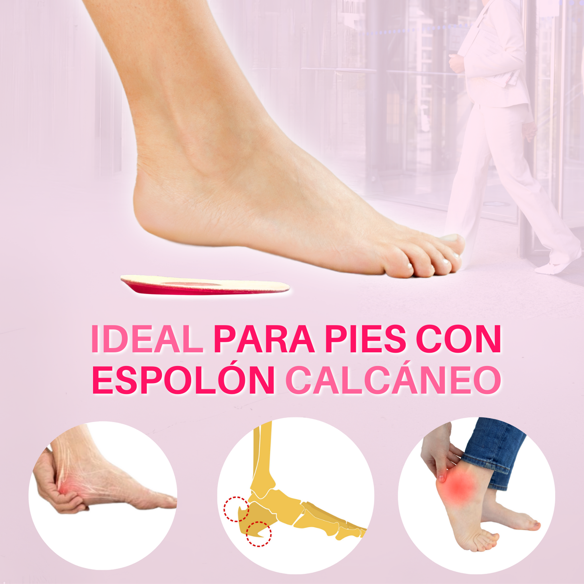 Kit Talonera De Gel Con Tela Para Espolón Talla Mediana (2 Pares)