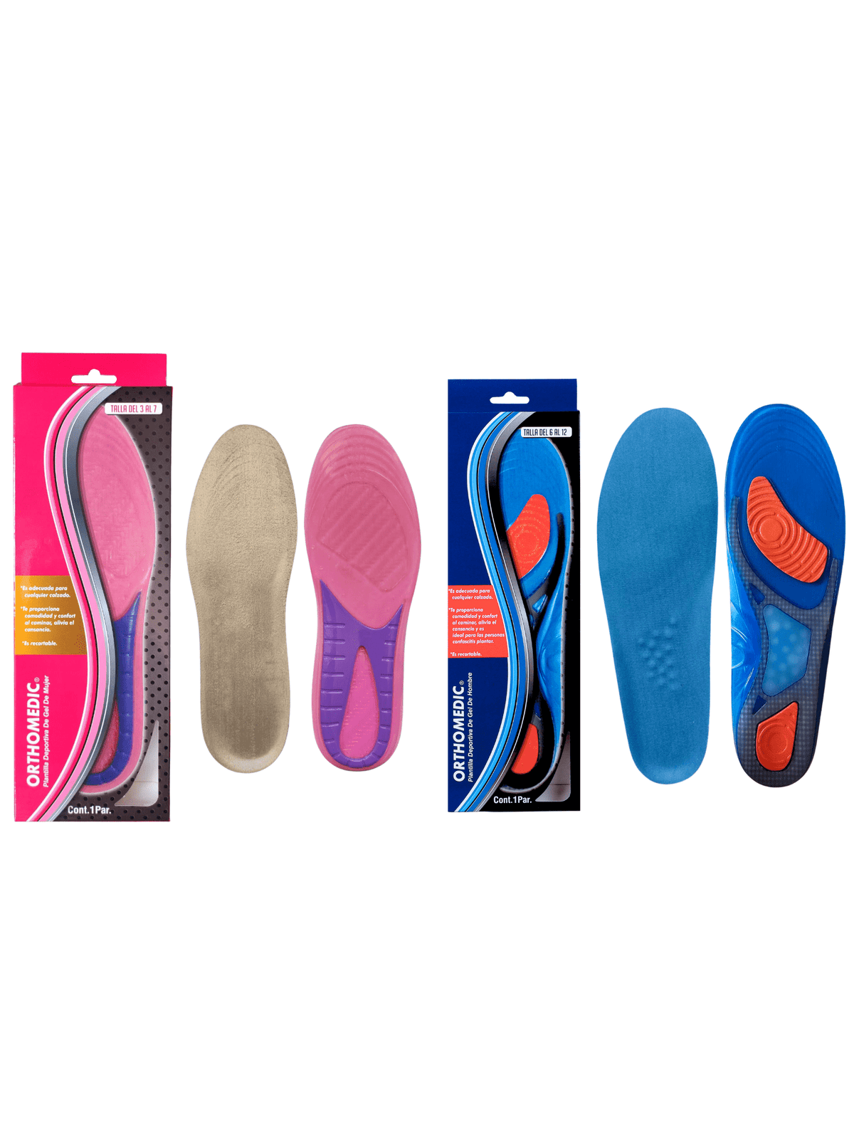 Set Plantillas de Gel para Hombre y Mujer