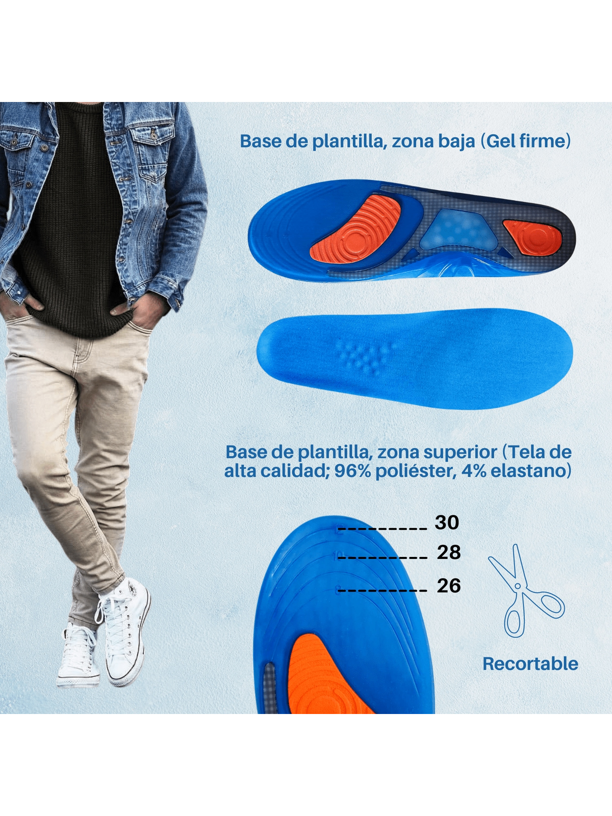 Set Plantillas de Gel para Hombre y Mujer