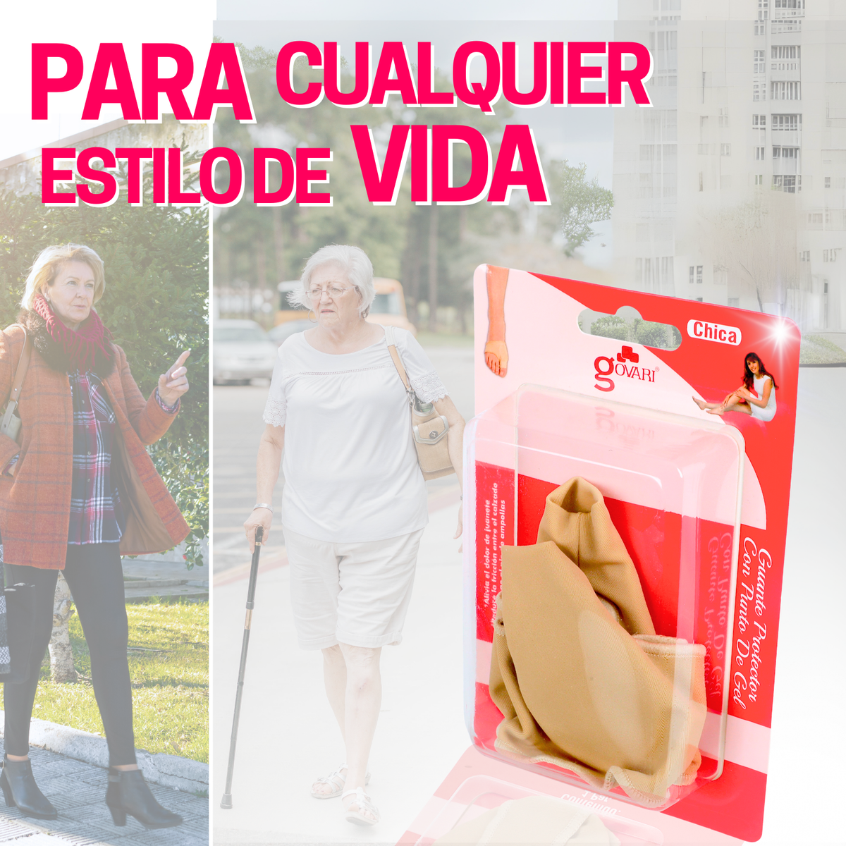 Guante Protector De Juanete Con Punto De Gel Talla Chica