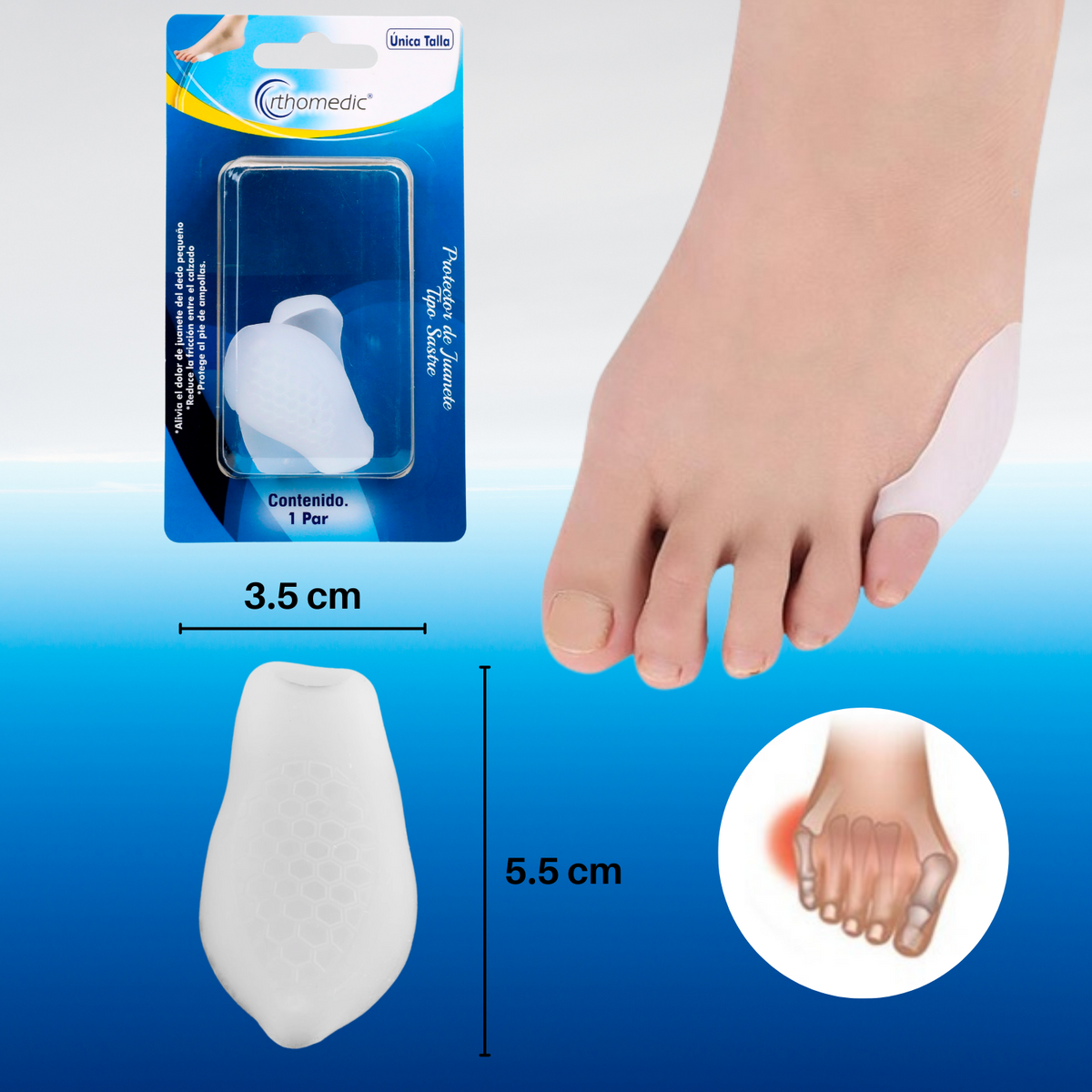 Kit Protector De Juanete Tipo Sastre (3 Pares)