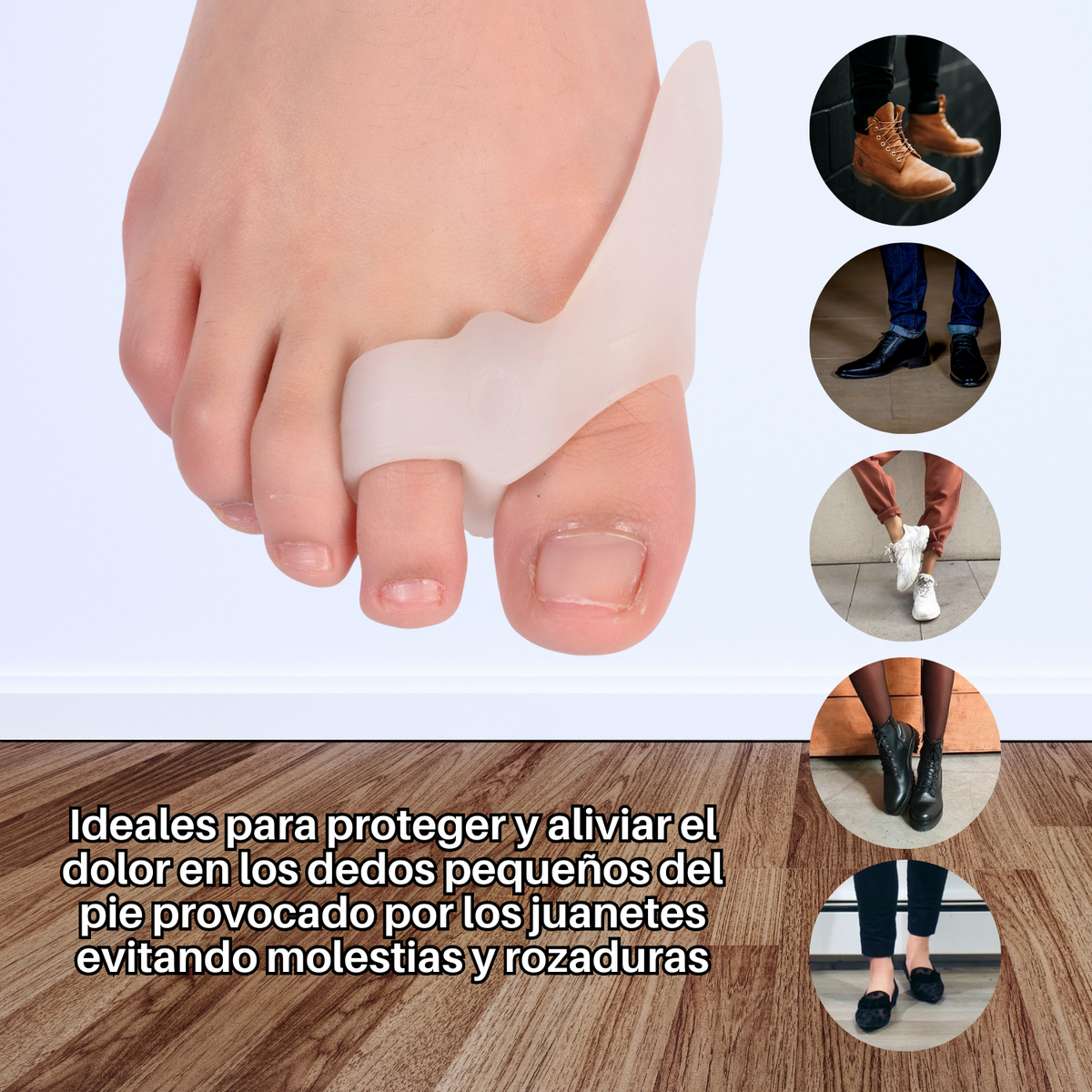 Kit Protector de Juanete con Espreader y Anillo de Gel (2 pares)