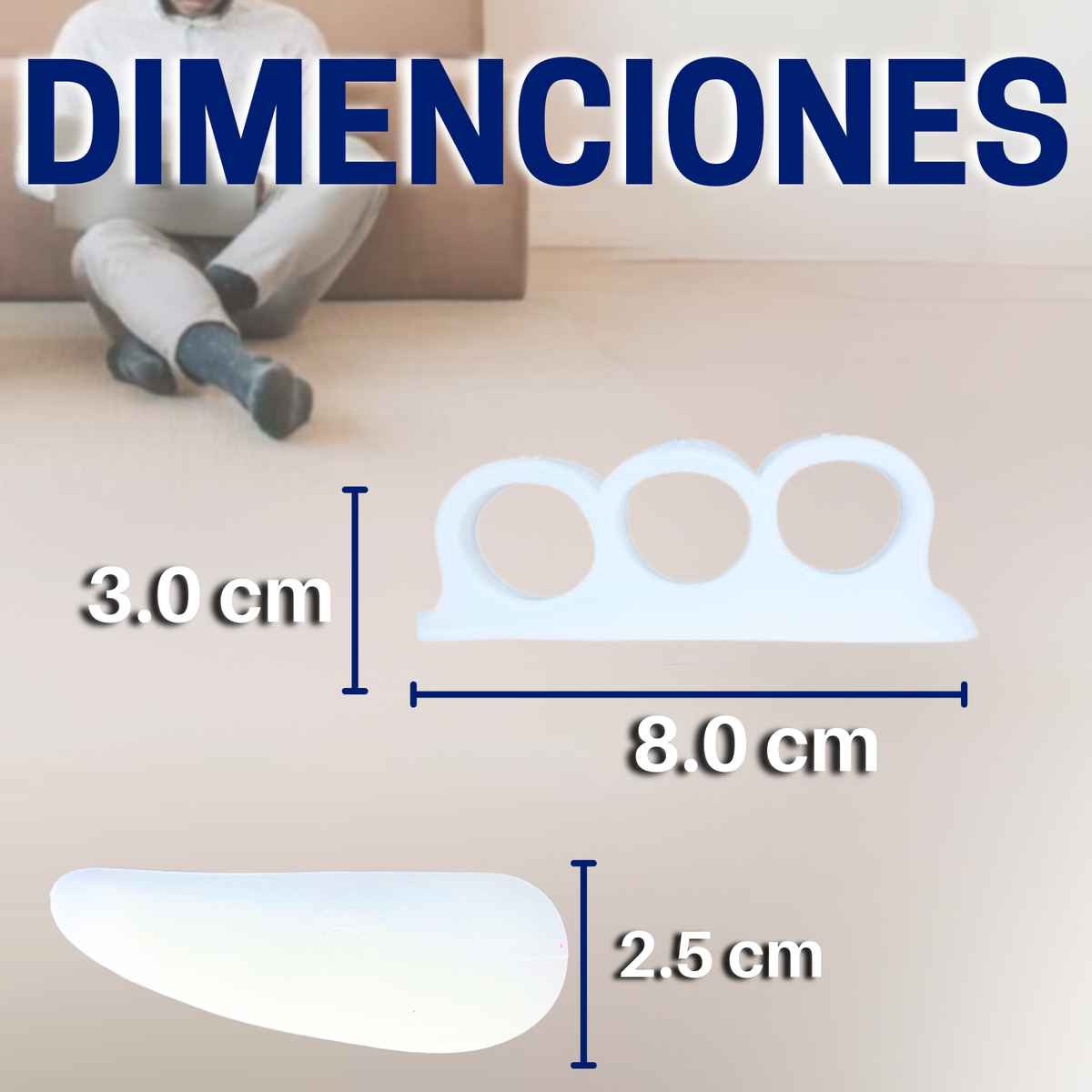 Kit Alineador De Dedos Con Triple Anillo De Gel  (2 Pares)