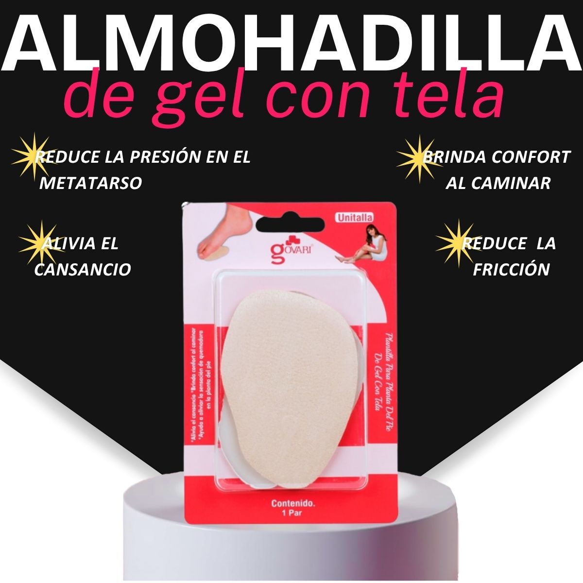 Almohadilla Metatarsal de Gel con Tela