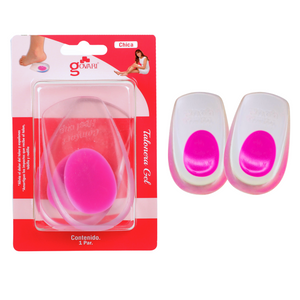 Talonera de Gel para Espolón Calcáneo, Punto Rosa (Suave)
