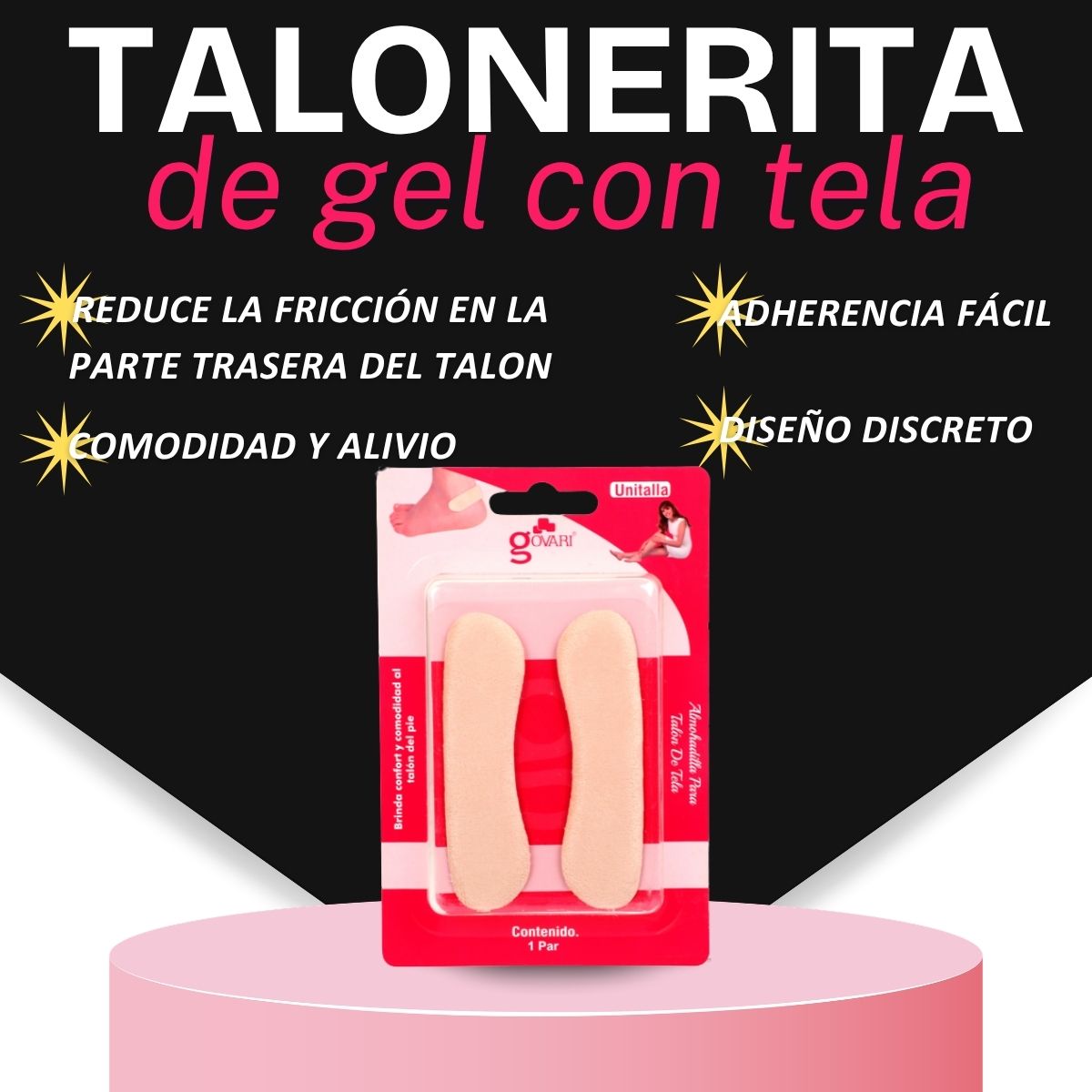 Talonerita de Gel con Tela