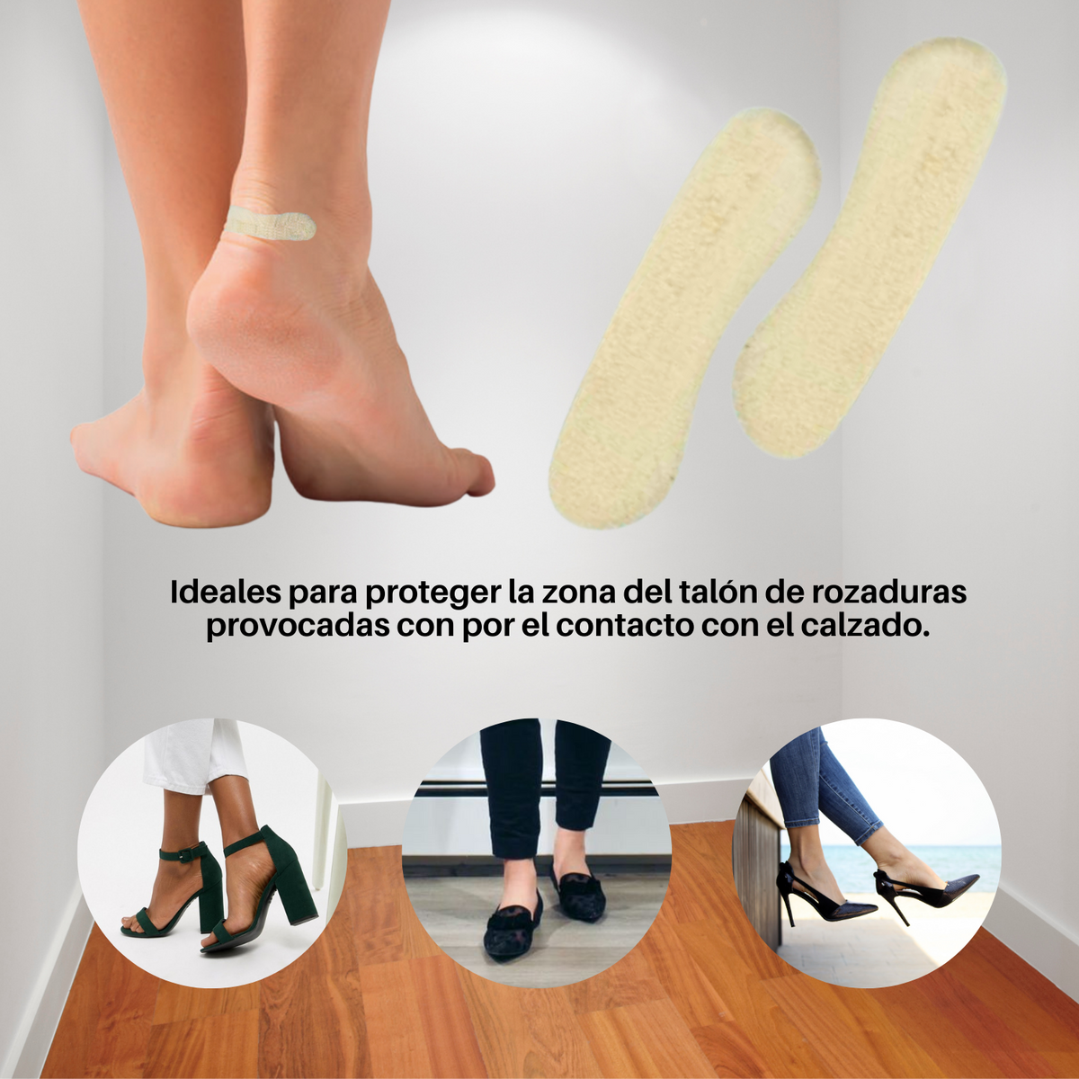 Talonerita de Gel con Tela
