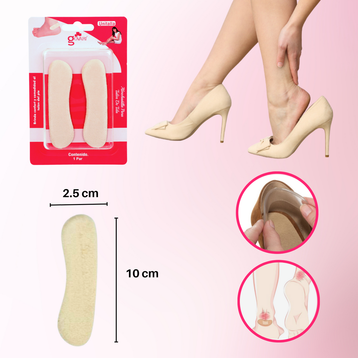 Talonerita de Gel con Tela