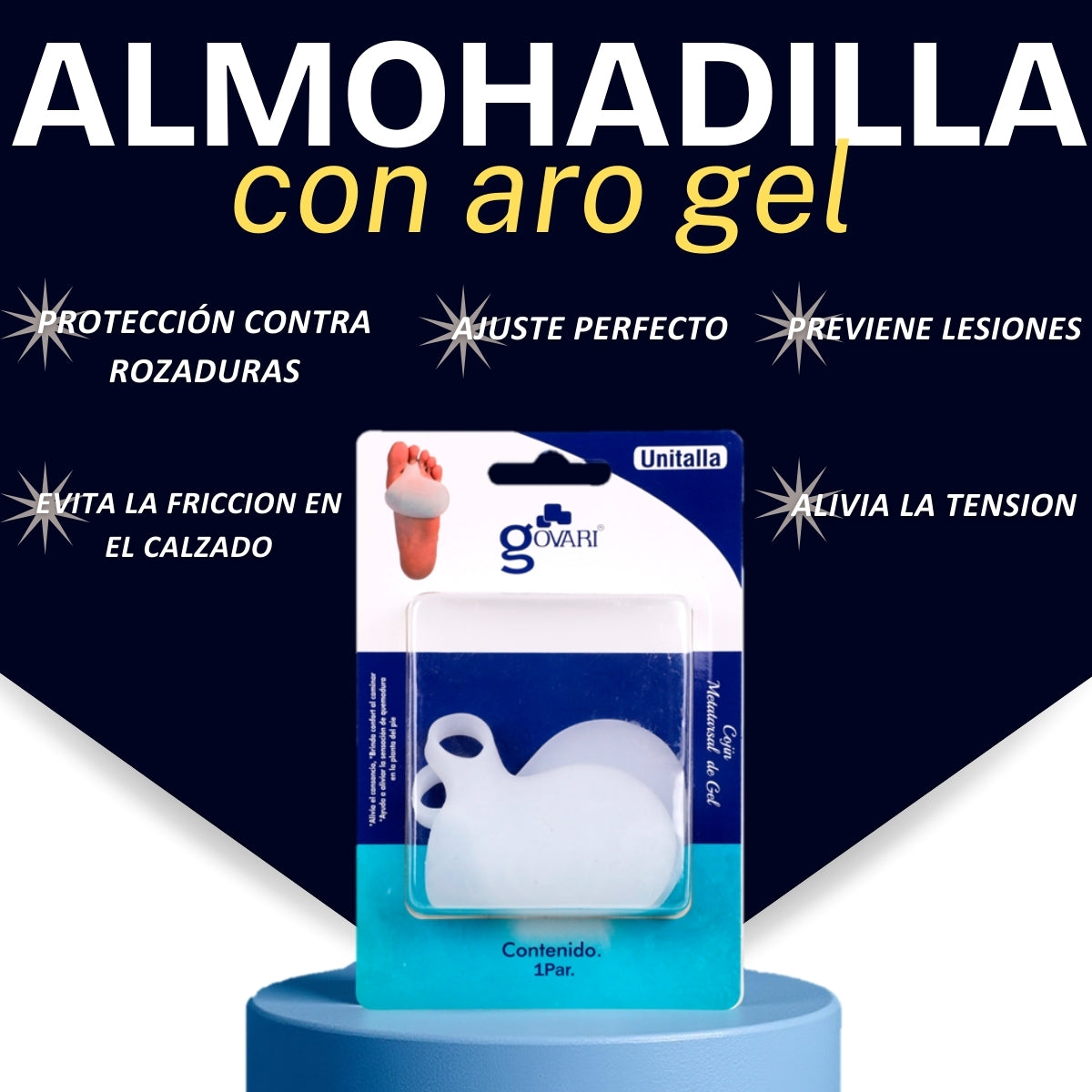Kit de Almohadillas Metatarsales con Aro de Gel  (2 Pares)