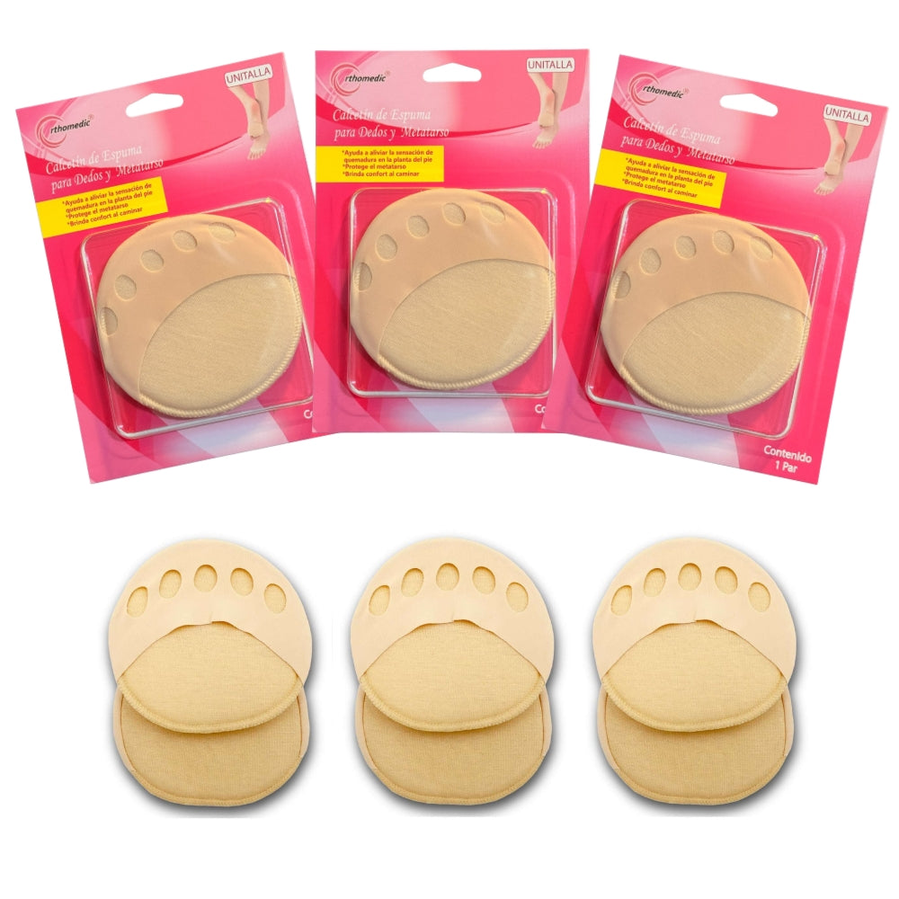 Kit Calcetín Protector para Dedos y Metatarso Confort (3 Pares)