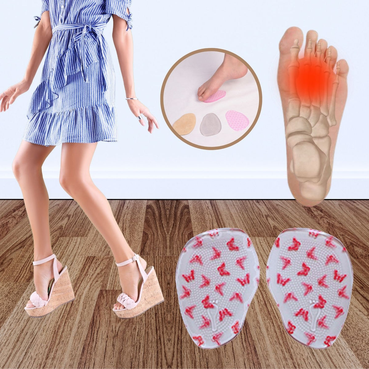 Almohadilla Metatarsal de Gel con diseño