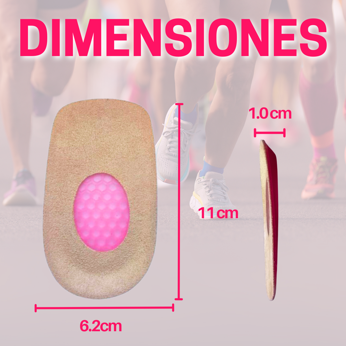 Kit Talonera De Gel Con Tela Para Espolón Talla Mediana (2 Pares)